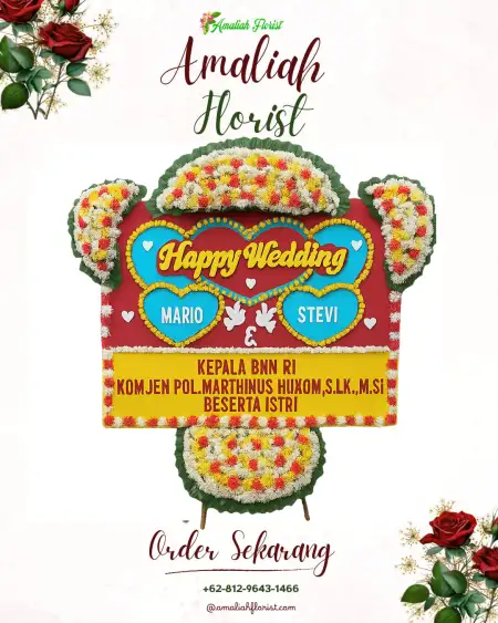 Papan Bunga Pernikahan Gerbosari